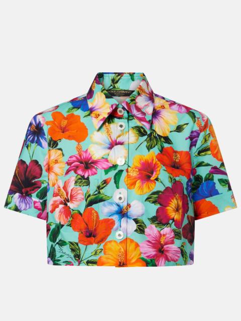 Dolce & Gabbana Floral cotton crop top