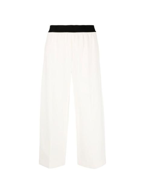 wide-leg cropped trousers