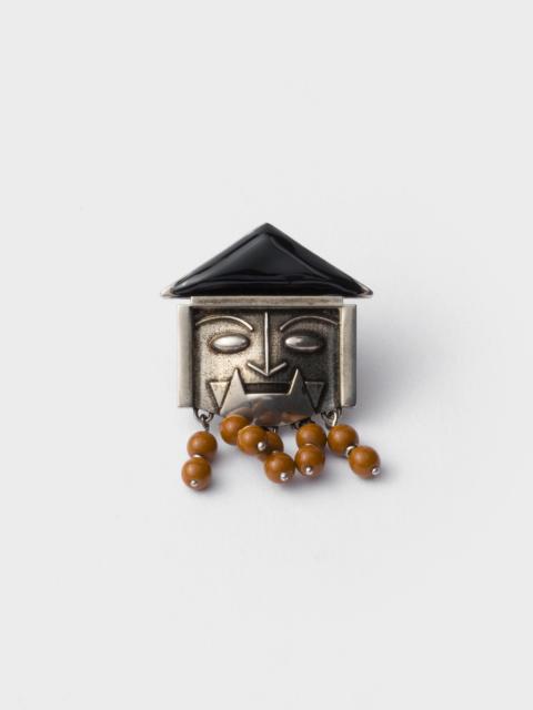 Prada Metal and enamel earring