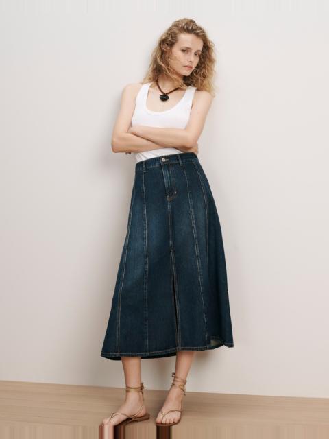 VERONICA BEARD NASREEN DENIM MIDI SKIRT