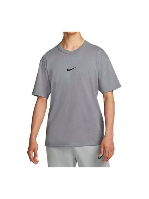 Nike Sportswear Premium Essentials Alphabet Logo Printing Round Neck Short Sleeve Gray DX6307-084