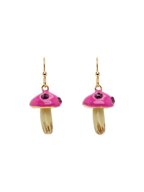 Marni SSENSE Exclusive Pink Mushroom Earrings