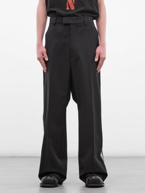 VETEMENTS Black Wool Duct Tape Pants