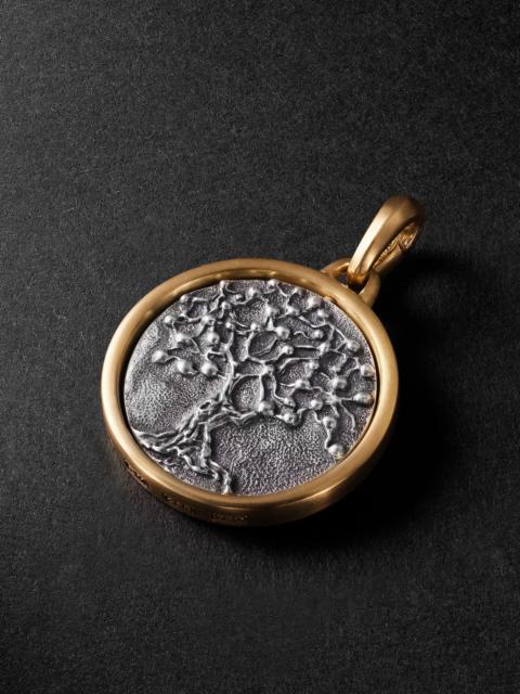 DAVID YURMAN Life and Death 18-Karat Gold and Sterling Silver Pendant