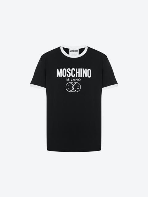 Moschino DOUBLE SMILEY® STRETCH JERSEY T-SHIRT