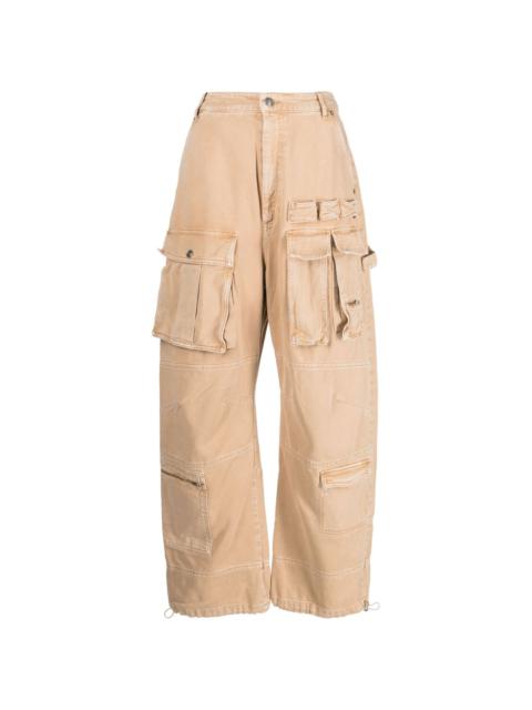 straight-leg cargo-pocket trousers