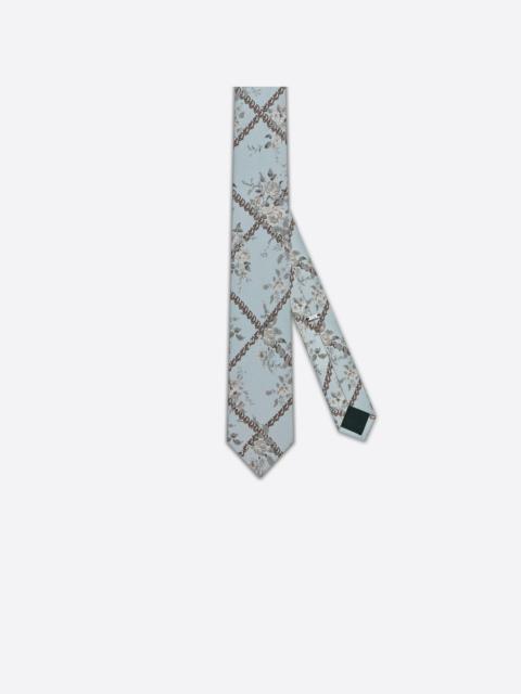 Dior Dior Oblique Tie with Flowers