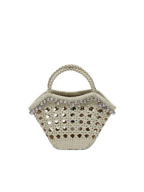 OSOI Lip braided-handle tote bag