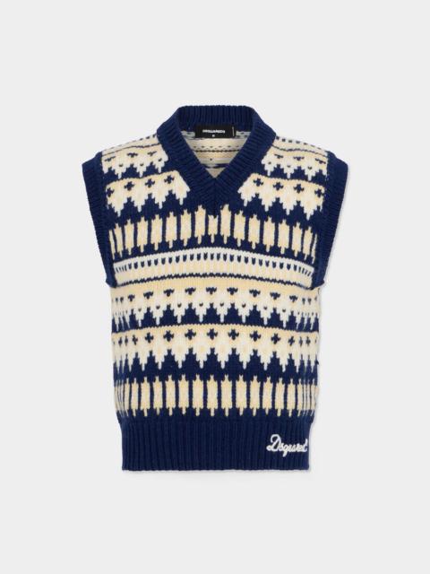 DSQUARED2 HYBRID JACQUARD VEST