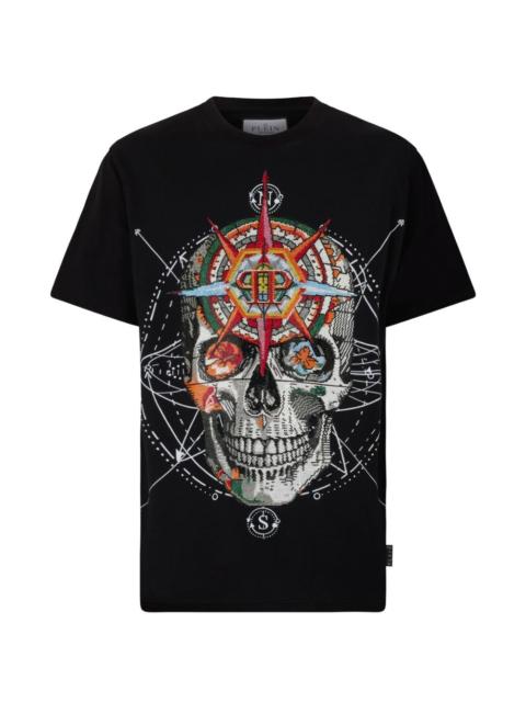 PHILIPP PLEIN rose skull stones T-shirt