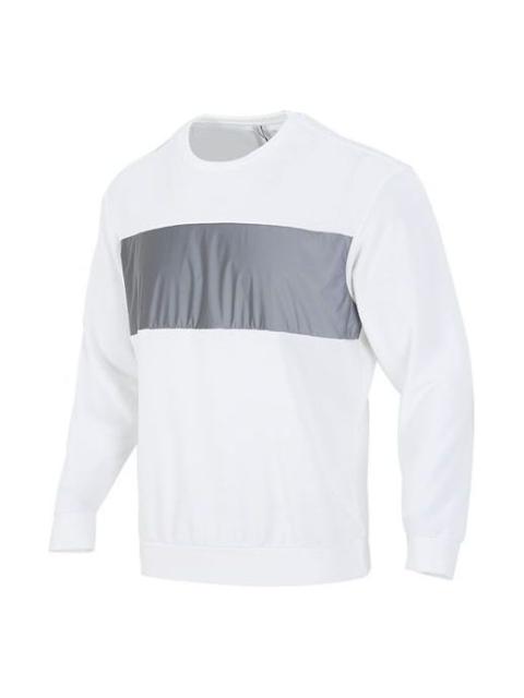 adidas Men's adidas neo Sw Irrd Swt Splicing Sports Round Neck Pullover White HB7381