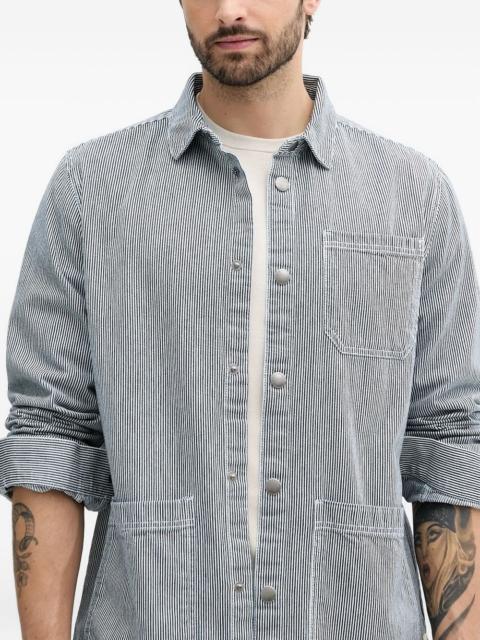 Barbour stripe-detail work shirt