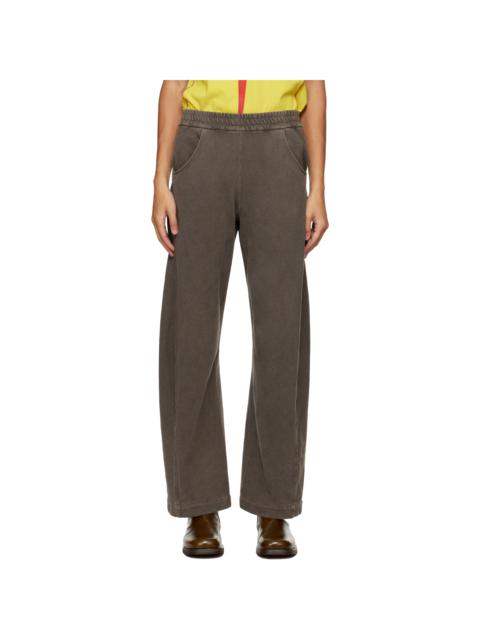 Omar Afridi Brown Shabby Twisted Lounge Pants