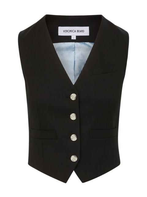 VERONICA BEARD BENNETT TWILL-LINEN VEST