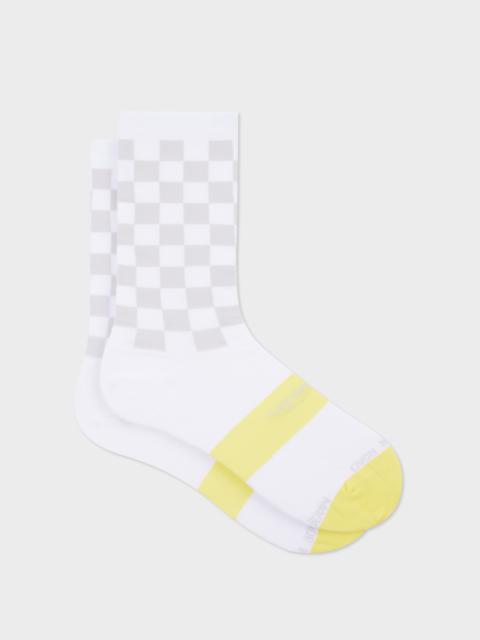 Paul Smith White Checkerboard Cycling Socks