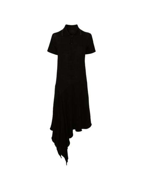 Yohji Yamamoto asymmetric midi polo dress