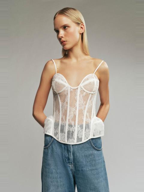 BARDOT Francesca Lace Bustier In Ivory