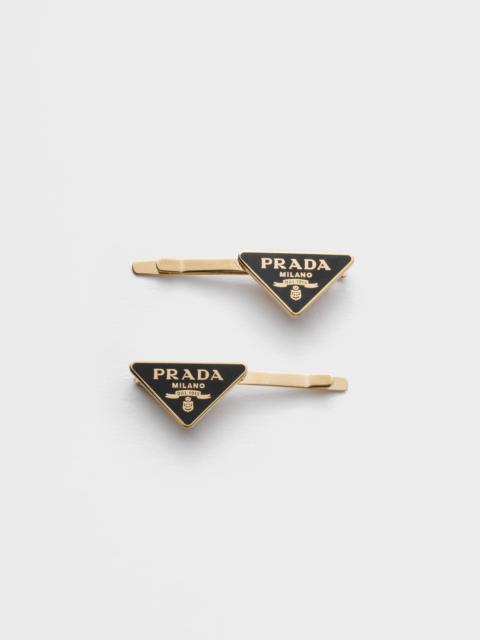 Prada Metal hair clips