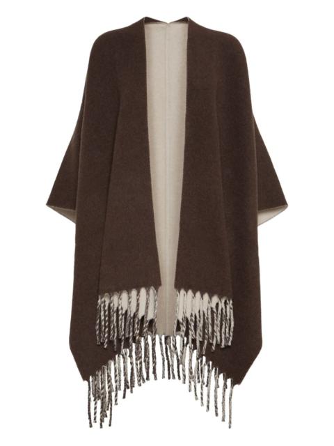 Brunello Cucinelli fringe-detail poncho