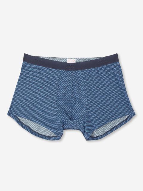 Derek Rose Men's Boxer Briefs Square Pima Cotton Stretch Navy