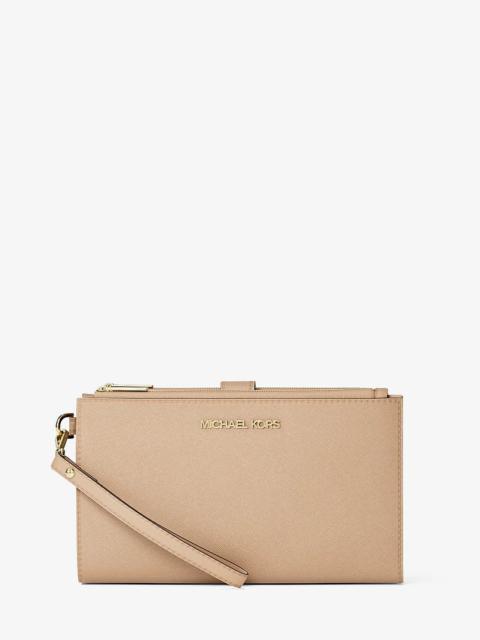 MICHAEL KORS Jet Set Large Leather Smartphone Wristlet Wallet