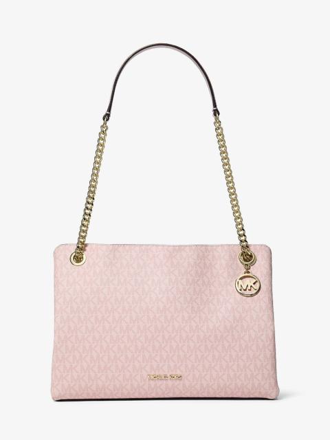 MICHAEL KORS Christina Medium Signature Logo Messenger Bag
