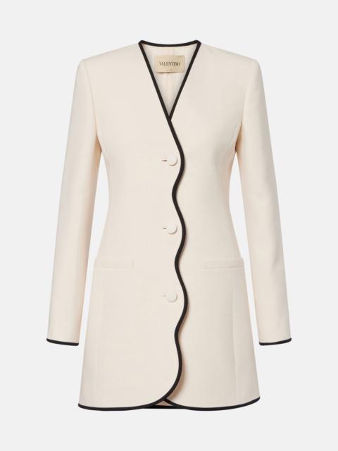 Valentino Crepe Couture scalloped jacket