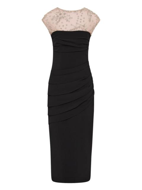 RACHEL GILBERT beaded cap-sleeve dress