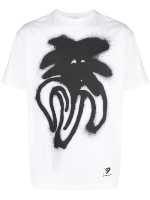 Palm Angels spray logo-print cotton T-shirt