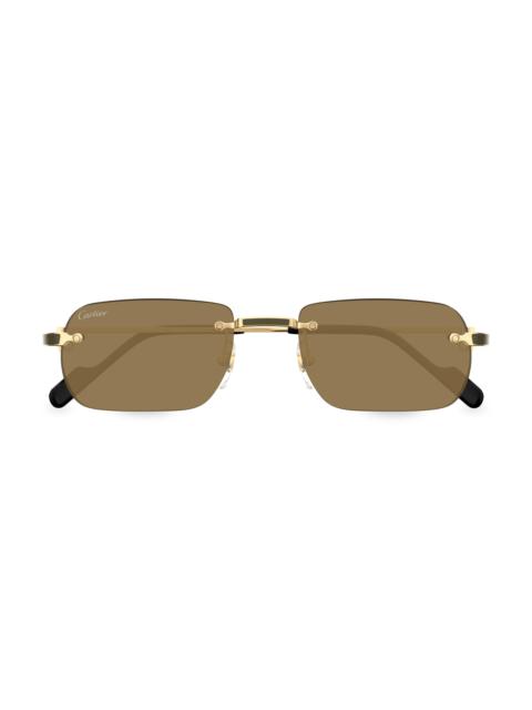 Cartier Women's Santos Classic Première de 59MM Oval Sunglasses - Brown Gold