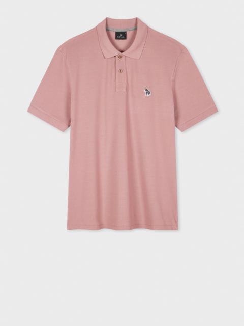 Paul Smith Powder Pink Organic Cotton Zebra Polo Shirt