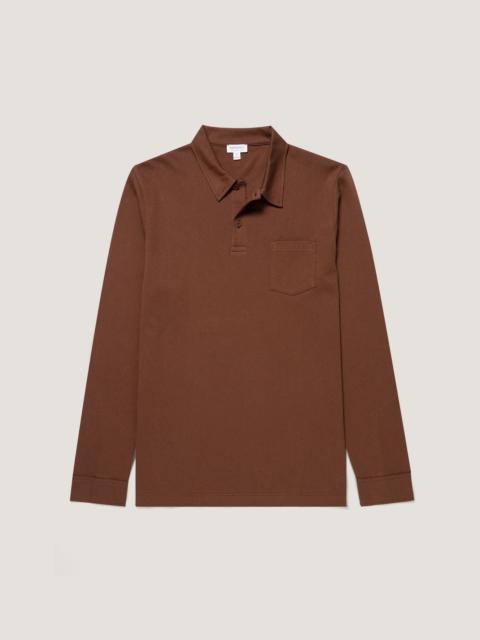 Sunspel Long Sleeve Riviera Polo Shirt