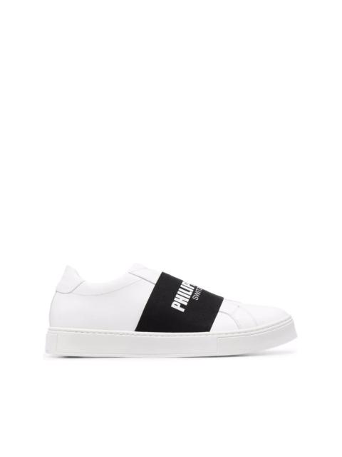 PHILIPP PLEIN logo strap slip-on sneakers