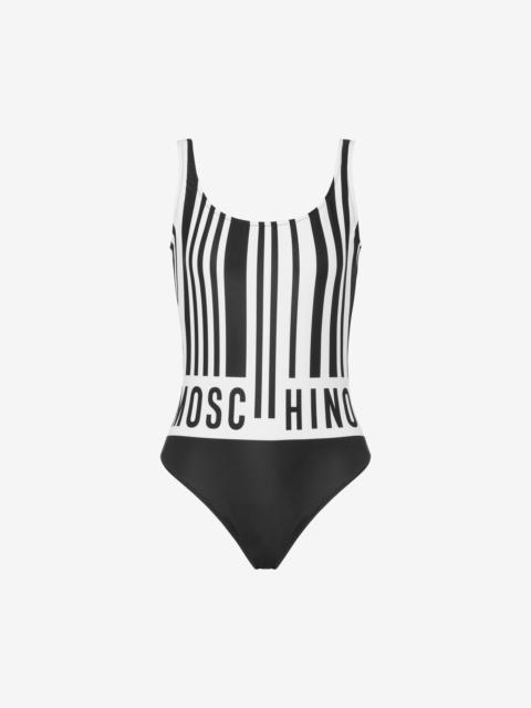 Moschino SWIMSUIT WITH BARCODE PRINT