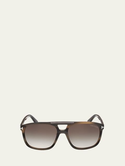 TOM FORD Men's Brianna Acetate Aviator Sunglasses