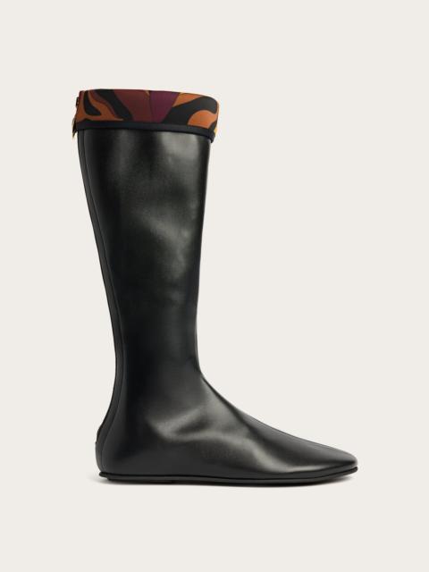 PUCCI STRETCH BOOT WITH PRINTED CUFF