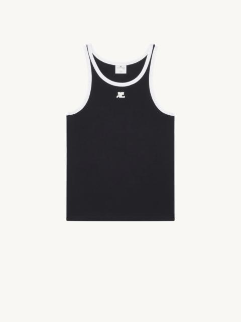 courrèges CONTRAST BUMPY TANK TOP