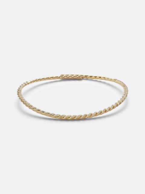 DAVID YURMAN Sculpted Cable Flex 18kt gold (750/1000) choker with diamonds