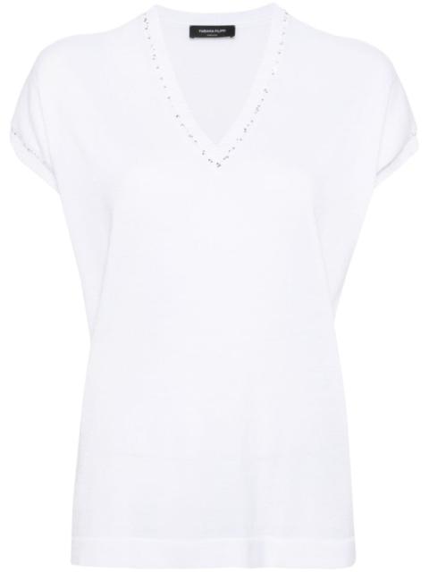 FABIANA FILIPPI sequin-detailing short-sleeve jumper