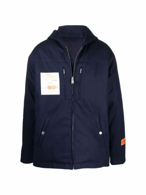 Heron Preston patch-detail hooded jacket