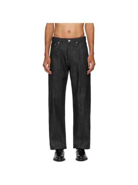 NEIGHBORHOOD Black Rigid Denim Full Cut Jeans