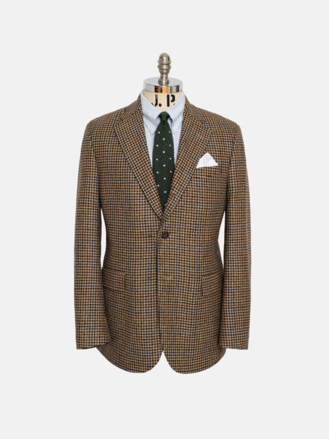 J. PRESS MADE-IN-CANADA BROWN CHECK WITH BLUE PANE SPORT COAT