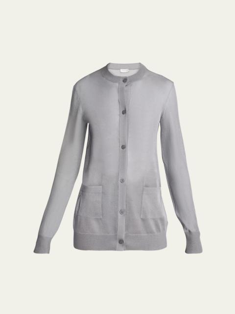 SAINT LAURENT Sheer Knit Button-Front Cardigan