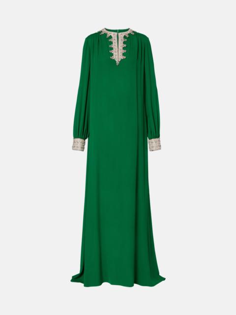 Valentino Embellished silk georgette gown