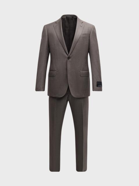 Men's Solid Wool-Blend Suit