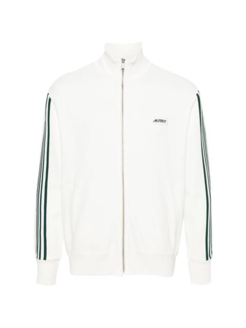 AUTRY logo-patch zip-up sweatshirt