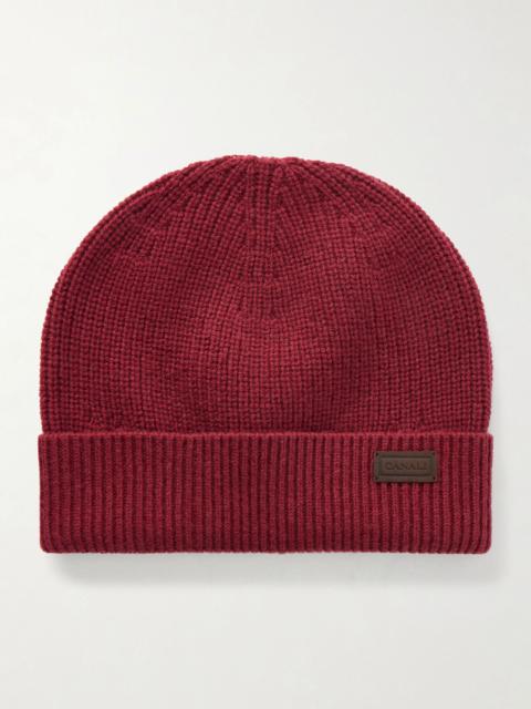 Canali Wool and Cashmere-Blend Beanie Red