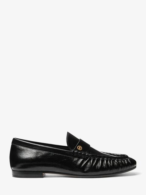 MICHAEL KORS Jennings Crinkled Leather Loafer