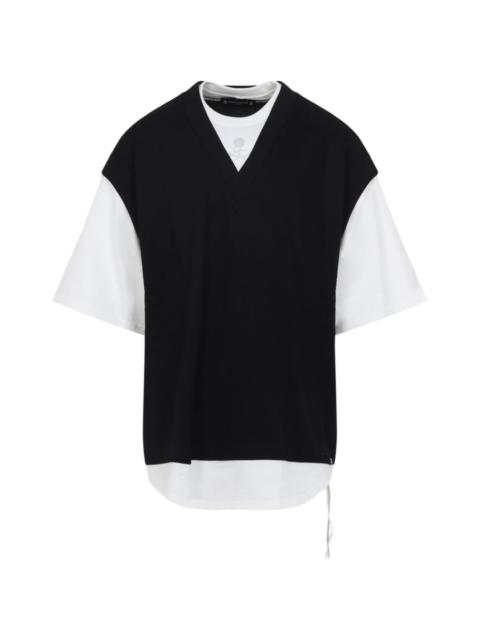 mastermind JAPAN v-neck layered T-shirt