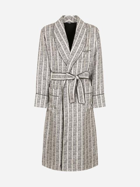 Dolce & Gabbana Floral-print silk robe